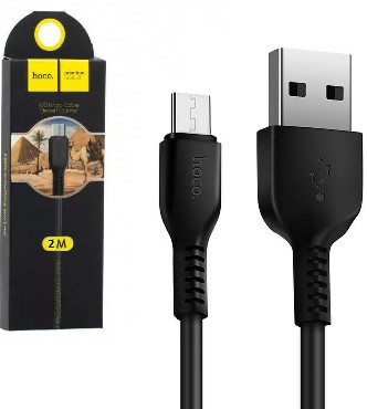 Кабель "Hoco" X20 "Flash" USB-microUSB 2A 1M черный