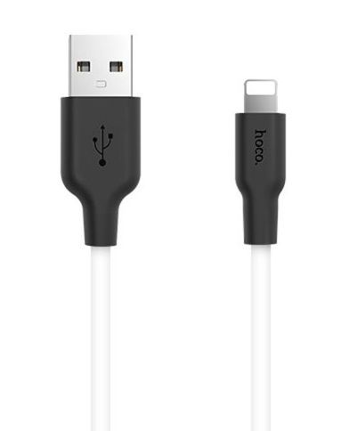 Кабель "Hoco" X21 USB (m)-Lightning (m) 1.0м 2.0A силикон белый