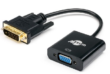 Переходник "Atcom" (АТ9214)  DVI-D dual link(m)  VGA (f) 0.1 m