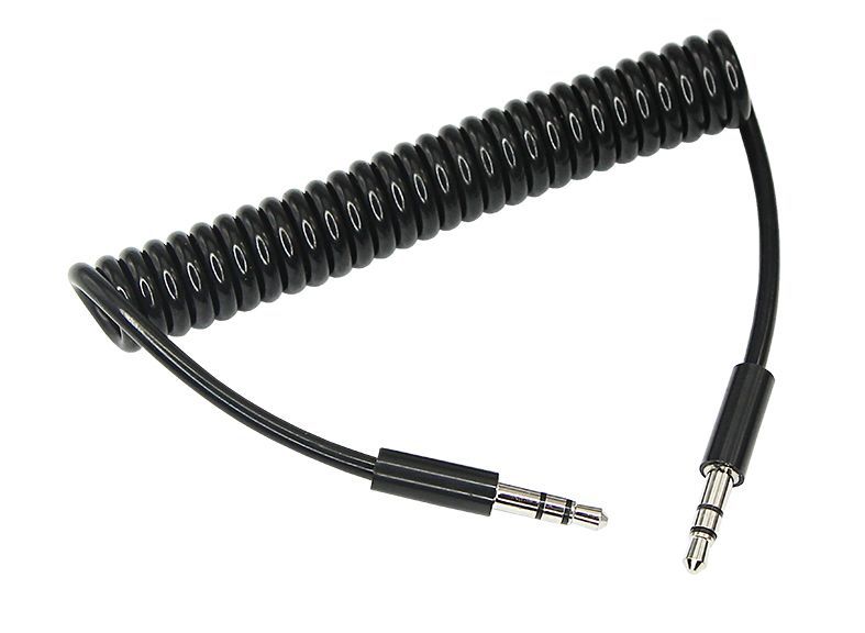 Кабель "Rexant" (18-4010) АУДИОКАБЕЛЬ AUX 3.5 ММ ШНУР СПИРАЛЬ 1 М ЧЕРНЫЙ