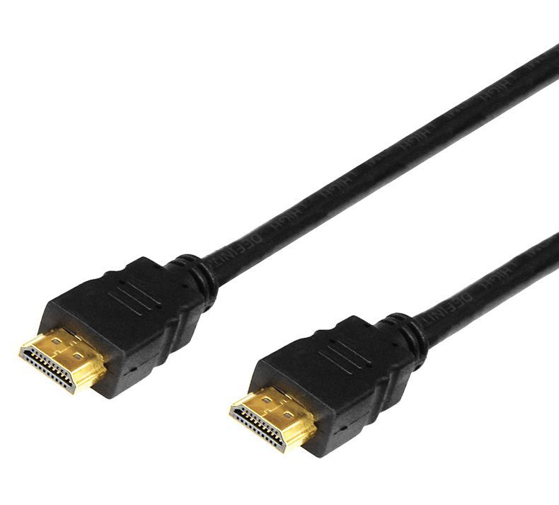 Переходник "Rexant" (17-6203) ШНУР HDMI - HDMI С ФИЛЬТРАМИ, ДЛИНА 1,5 МЕТРА (GOLD) (PVC ПАКЕТ