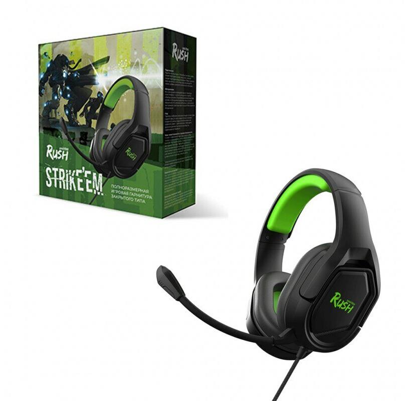 Наушники "Smartbuy" (SBHG-9760) RUSH ASPID черн/зеленый