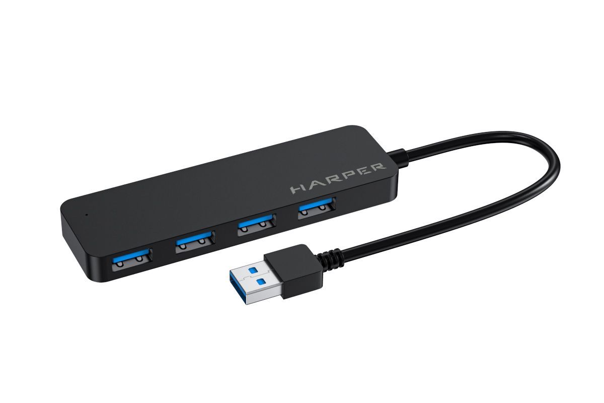 USB-хаб "Harper" HUB-04P Black