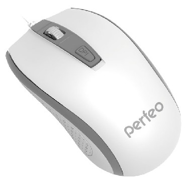 Мышь "Perfeo" PF-383-OP-W/GR (PF-4931) бел-сер