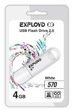 Карта памяти "Exployd" 4GB-570 белый