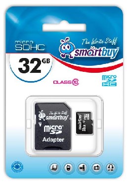 Карта памяти "Smartbuy" MicroSDHC 32GB Class10 UHS-I+ адапт.