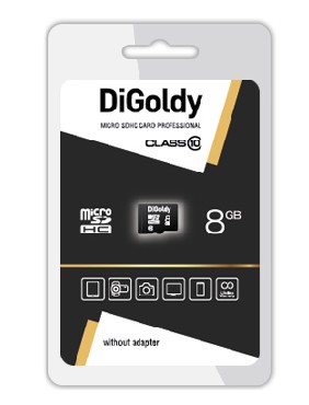 Карта памяти "Digoldy" 8GB microSDHC Class10 - без адаптера SD