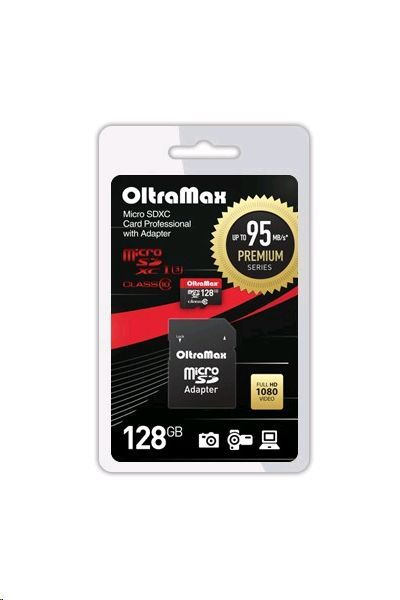 Карта памяти "Oltramax" 128GB microSDXC с адаптером Class 10