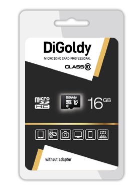 Карта памяти "Digoldy" 16GB microSDHC Class10 без адаптера SD