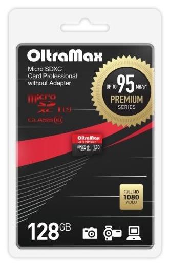 Карта памяти "Oltramax" 128GB microSDXC Class 10 UHS-1 Premium (U3) [OM128GCSDXC10UHS-1-PrU