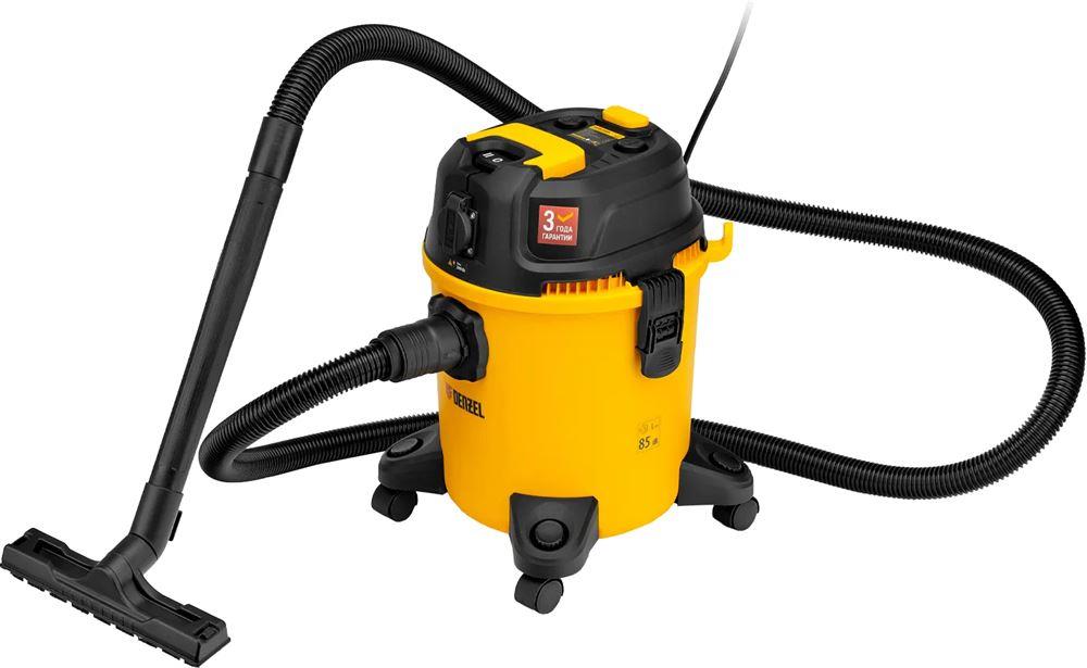Пылесос "Denzel" RVC20, 1400 Вт, бак 20 л, шланг 3 м, розетка с автосинхр. 28202