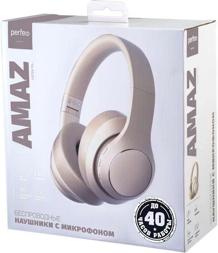Наушники "Perfeo" (PF_C3918) AMAZ слоновая кость