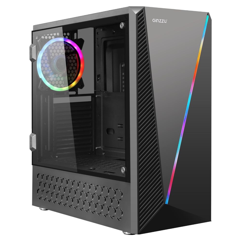 Корпус "Ginzzu" SL200 RGB без БП