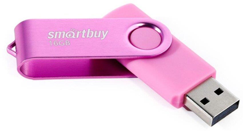 Флеш-диск "Smartbuy" (SB016GB2TWP) UFD 2.0 016GB Twist Pink розовый