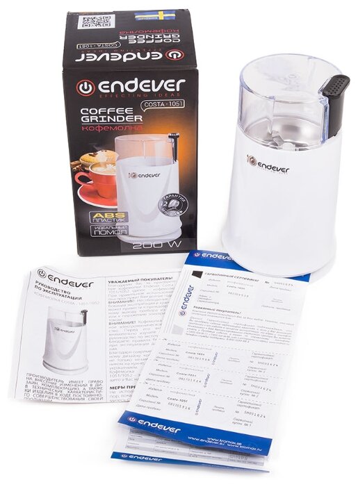 Кофемолка "Endever" Costa-1051 белый