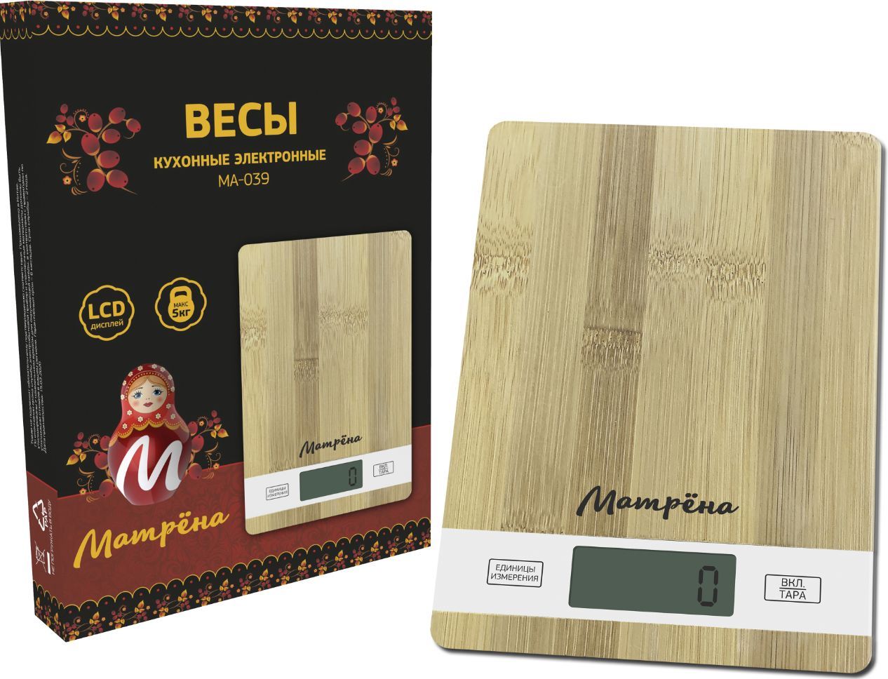 Весы "Матрена" МА-039 бамбук
