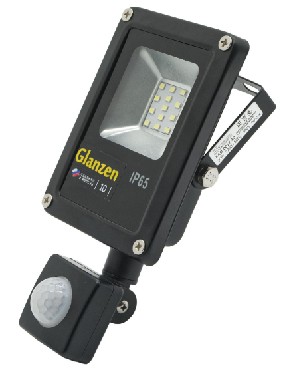 Прожектор"GLANZEN" FAD-0017-10 10 Вт C датчиком движения