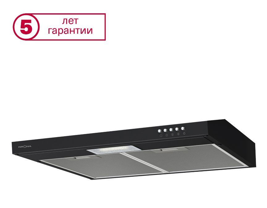 Вытяжка "Krona" Jessica slim 600 black push button