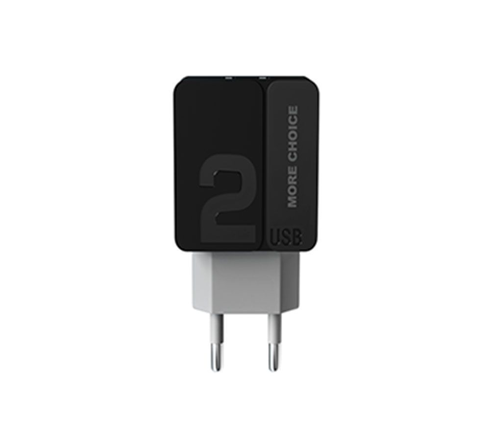 СЗУ "MORE CHOICE" (4627151191911) NC46i СЗУ 2USB 2.4A для Apple 8-pin 1м Black Grey