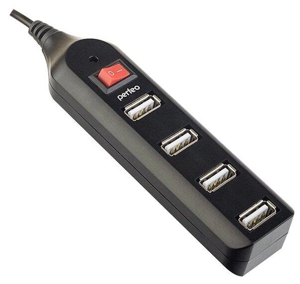 USB-хаб "Perfeo" (PF_A4884) USB-HUB 4 Port, (PF-HYD-6001H) чёрный