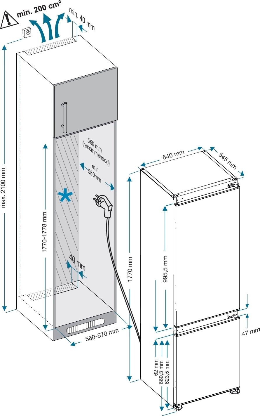 Холодильник "Hyundai" HBR1786