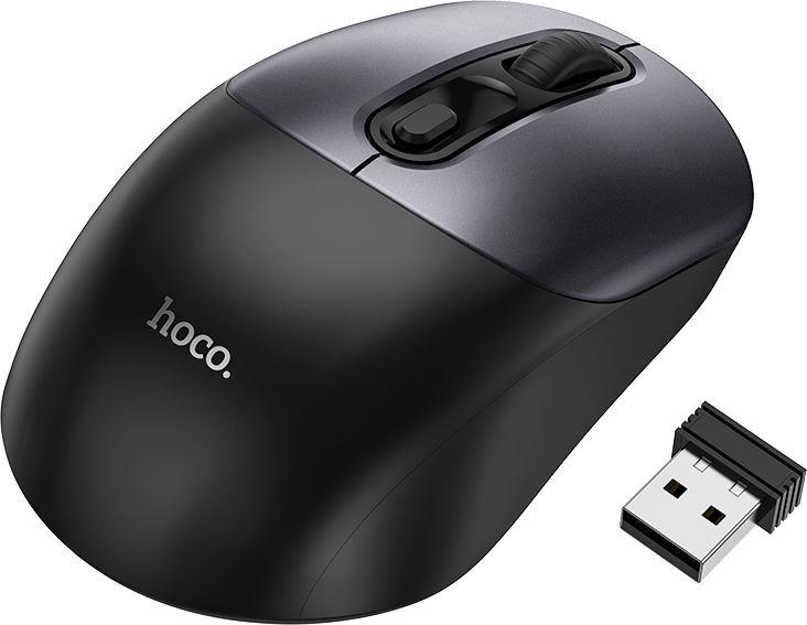 Мышь "Hoco" (6942007619684) GM28 Black Metal