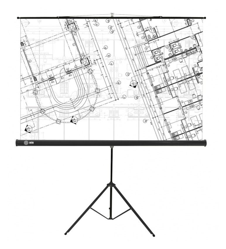 Экран "Cactus" Triscreen CS-PST-127X127 1:1