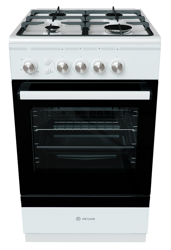 Газовая плита "De Luxe" 506040.24г ЧР белый