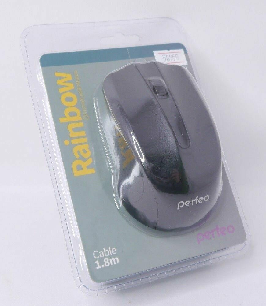 Мышь "Perfeo" PF-3440 RAINBOW, черный/белый