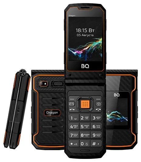 Телефон мобильный "BQ" 2822 DRAGON Чёрный+Оранжевый