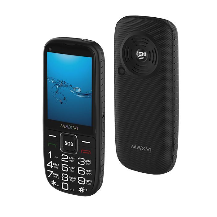 Телефон мобильный "Maxvi" B9 Black