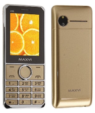 Телефон мобильный "Maxvi" X10 metallic silver (2 SIM)