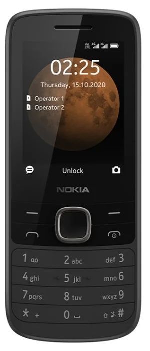 Телефон мобильный "Nokia" 225 Black (Dual Sim)