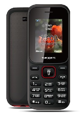 Телефон мобильный "TeXet" TM-128 черный/красный