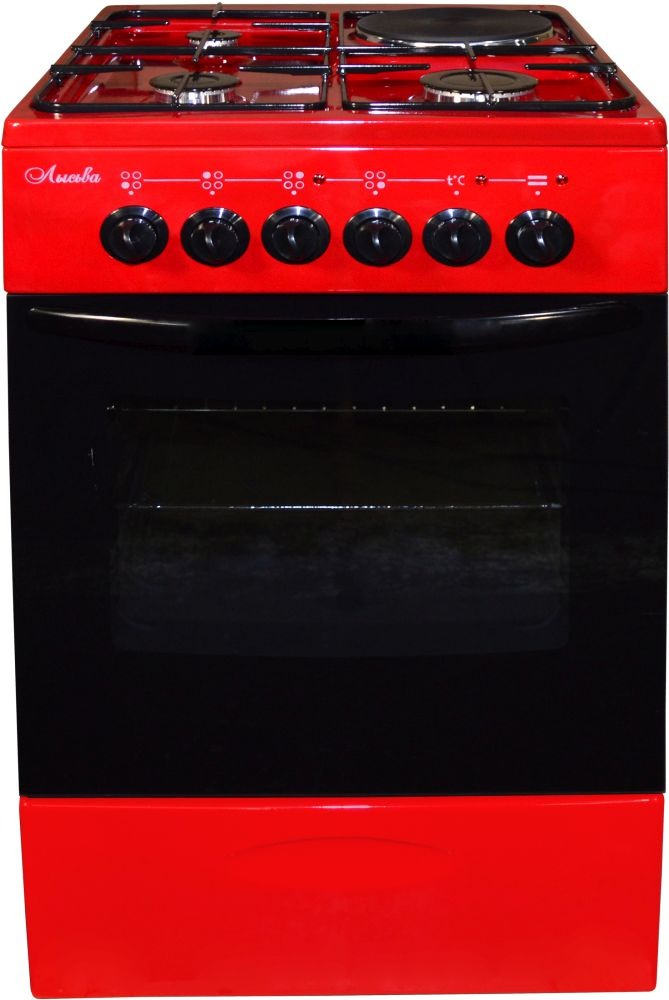 Комбинированная плита "Лысьва" ЭГ 1/3г01 МС-2у черный (без крышки)