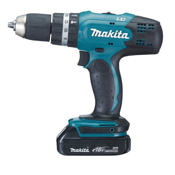 Дрель-шуруповерт ударная "Makita" DHP453SYE (кейс)