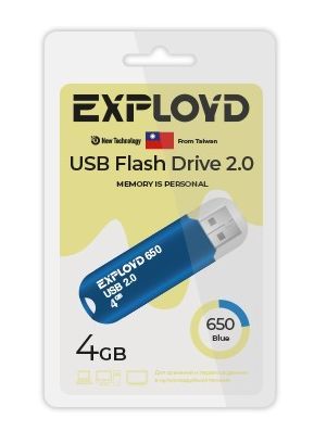 Флеш-диск "Exployd" EX-4GB-650-Blue