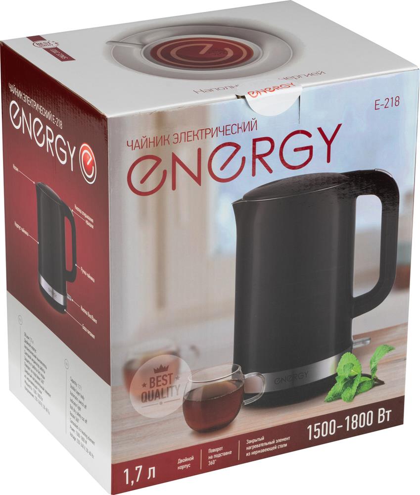 Чайник "Energy" E-218 черный (107838)