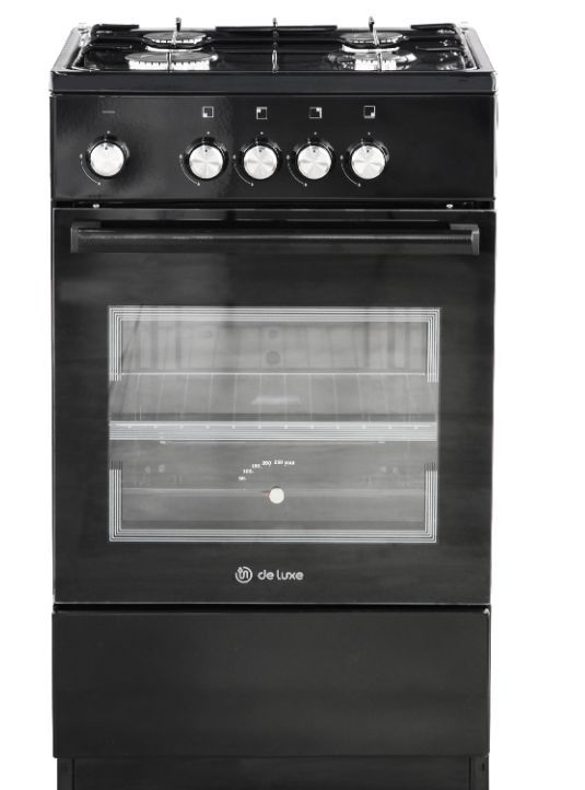 Газовая плита "De Luxe" 5040.48г (щиток) 011 черный