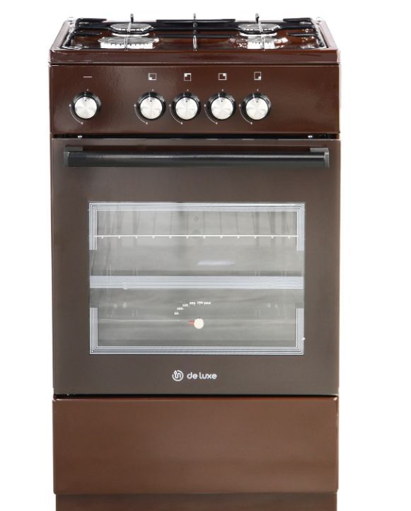 Газовая плита "De Luxe" 5040.48г (щиток) 014 коричн.