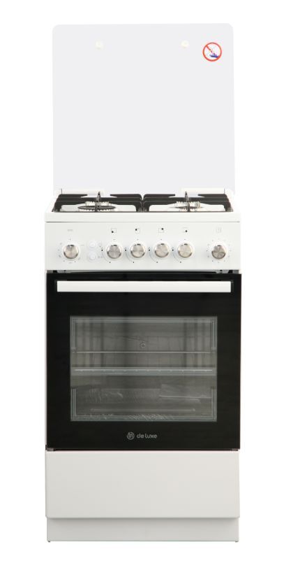 Газовая плита "De Luxe" 5040.40г (кр) чр белый