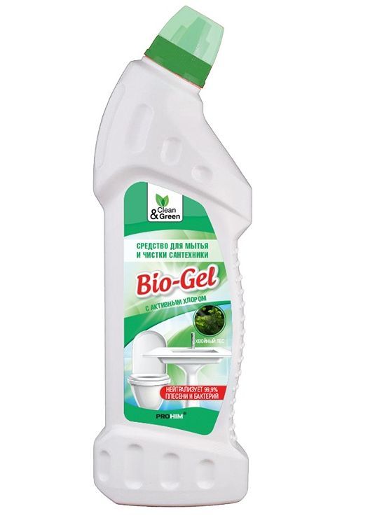 Чистящее средство "CLEAN&GREEN" CG8072 для чистки сантехники Bio-Gel (с активным хлором)