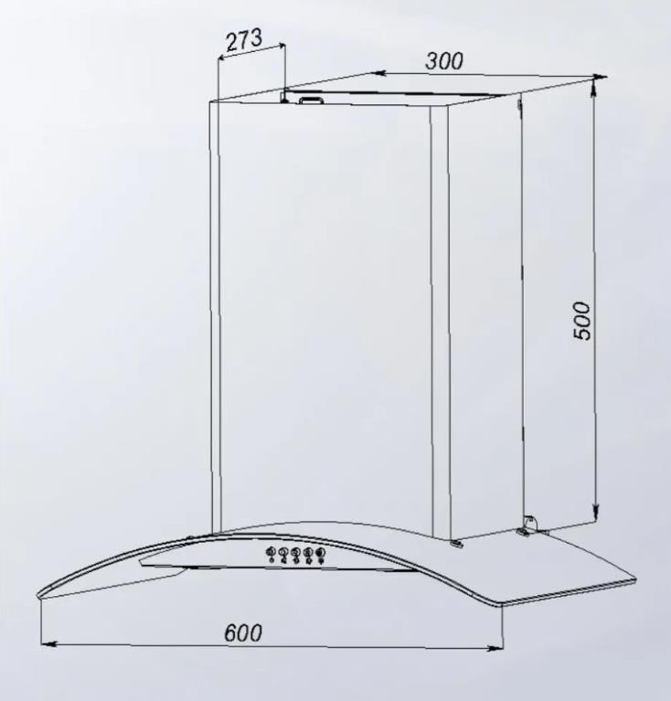 Вытяжка "Vesta" VCG660WH