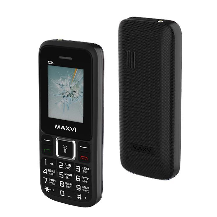 Телефон мобильный "Maxvi" C3N Black