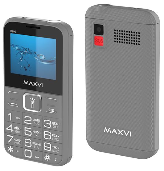 Телефон мобильный "Maxvi" B200 Grey