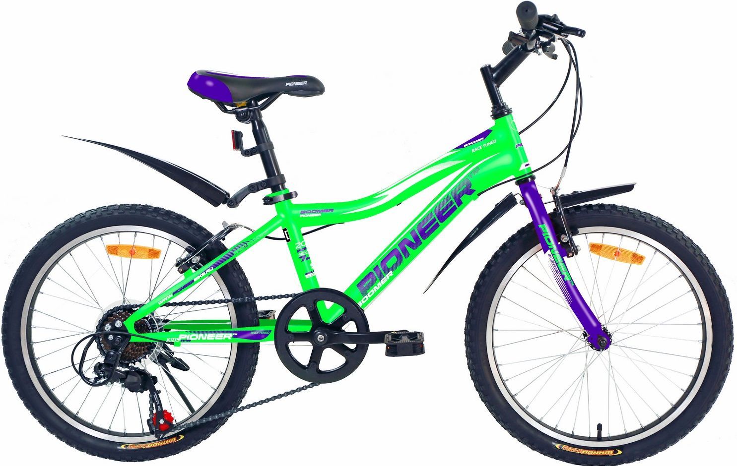 Велосипед "Pioneer" Boomer 20"/11" green-darkblue-white