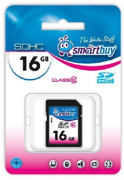 Карта памяти "Smartbuy" (SB16GBSDCL10-00LE ) SDHC 16GB Class10