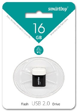 Флеш-диск "Smartbuy" 16GB LARA BLACK