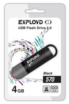 Флеш-диск "Exployd" 4GB-570-черный
