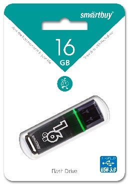 Флеш-диск "Smartbuy" 16GB GLOSSY SERIES DARK GREY USB 3.0